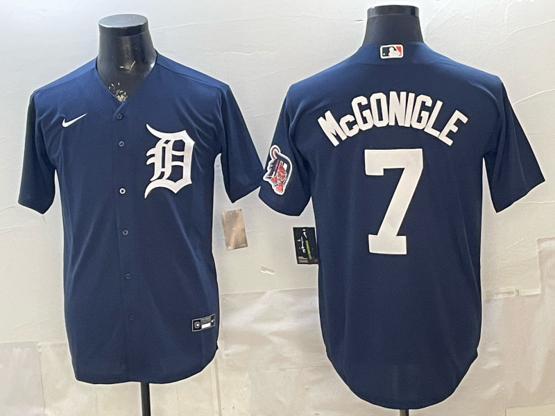 Men Detroit Tigers #7 McGonigle blue Game Nike MLB Jersey 04020018